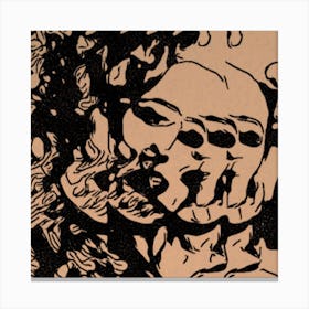 Abstract face Symbiosis Canvas Print