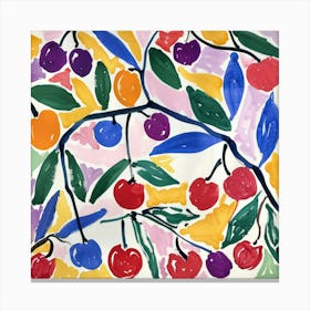 Cherries Matisse Style 6 Canvas Print