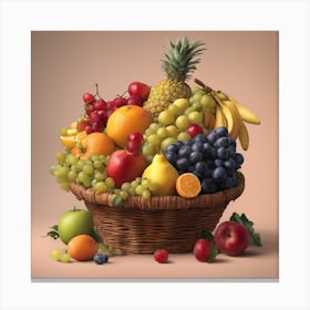 Fruit In A Basket Canvas Print