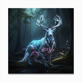 Deer In The Forest Canvas Print