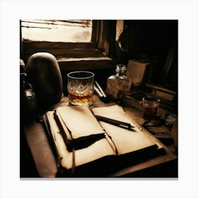 Glass Of Whiskey Canvas Print