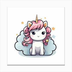 Cute Unicorn 661 Canvas Print