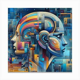 Futuristic Portrait Of A Woman 1 Canvas Print