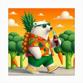 Coca Cola Polar Bear Canvas Print