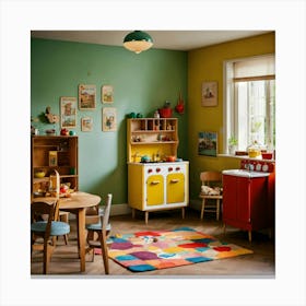 Children S Room From The 1950s Canvas Print
