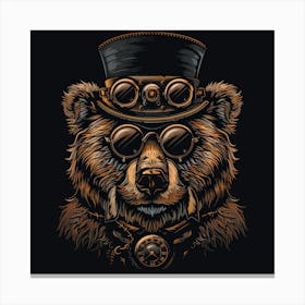 Steampunk Bear 7 Canvas Print