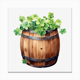 Barrel Of Shamrocks (3) Canvas Print