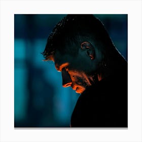 Man In The Dark Canvas Print