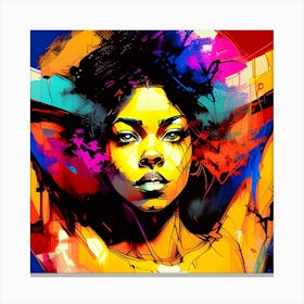 Colorful Woman Canvas Print