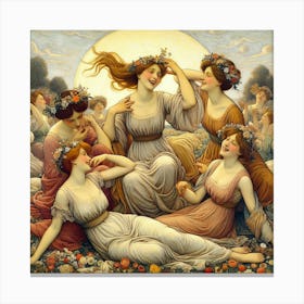 Moonlight Girls Canvas Print