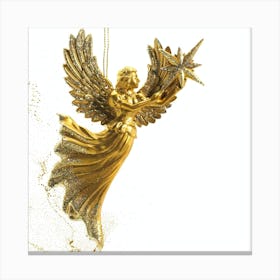 Angel Holding A Star Canvas Print