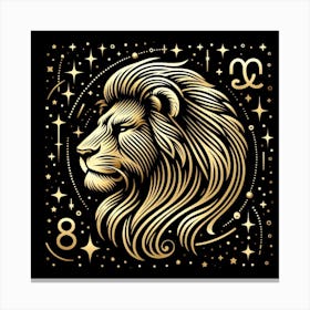 A Zodiac symbol, A Lion Canvas Print