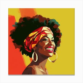 African Woman With Afro 1 Canvas Print