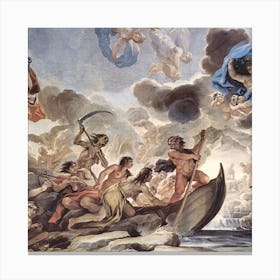 Battle Of The Gods Canvas Print