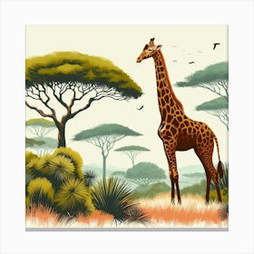 Illustration Giraffe 1 Canvas Print