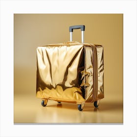 Gold Suitcase Canvas Print