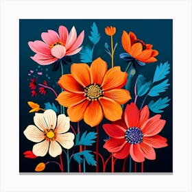 Colorful Flowers 16 Canvas Print