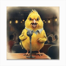 Bird On Stage Canvas Print