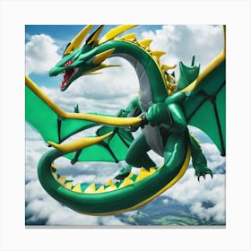 Pokemon Green Dragon Canvas Print