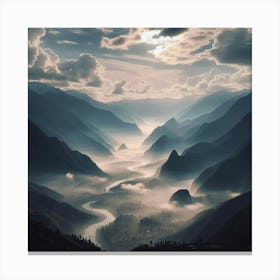 Valley Of Clouds Canvas Print