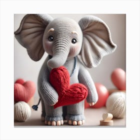 Elephant Love 1 Canvas Print