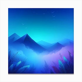 Abstract Mountain Landscape Canvas Print