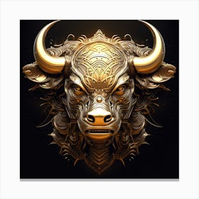 Bull Head 3 Canvas Print