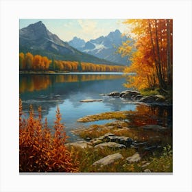 Autumn On The Lake 1 Canvas Print