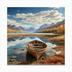 Boat On The Lake 21 Canvas Print