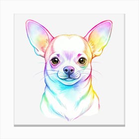 Rainbow Chihuahua 2 Canvas Print