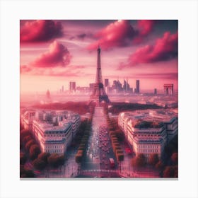 Paris At Sunset 1 Canvas Print