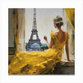 Enjoying Eiffel Tower view Canvas Print