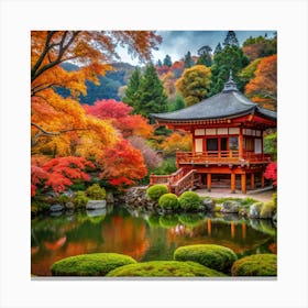 Autumn In Kyoto Canvas Print