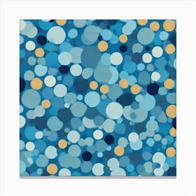 Blue Polka Dots Canvas Print