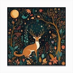 Deer In The Forest 1 Canvas Print