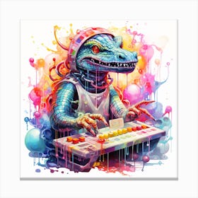 Dj Lizard Canvas Print