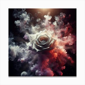 Abstract Rose In Smoke Canvas Print