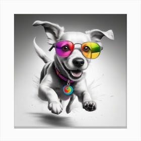 Dog With Sunglasses 1 Canvas Print