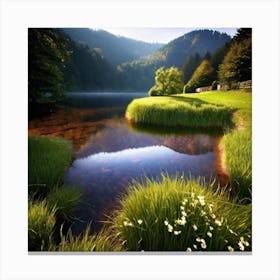 Lake In The Mountains 1 Canvas Print