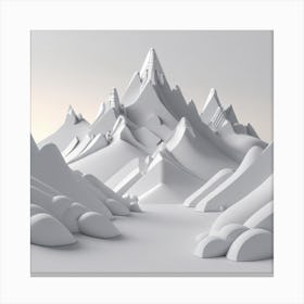 Firefly An Illustration Of A Beautiful Majestic Cinematic Tranquil Mountain Landscape In Neutral Col (50) Canvas Print