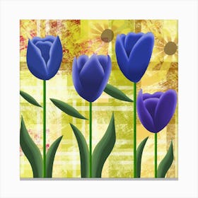 Blue Tulips Canvas Print