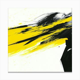 Black And Yellow Painting Canvas Print