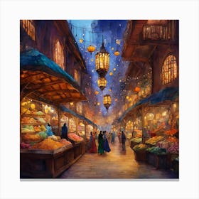 Arabic Market Canvas Print