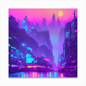 Purple City Canvas Print