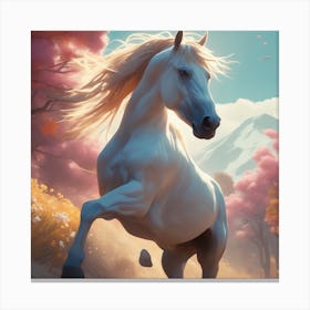 White Horse 1 Canvas Print