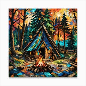 Cabin In The Woods Canvas Print