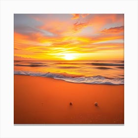 Sunset On The Beach 5 Canvas Print