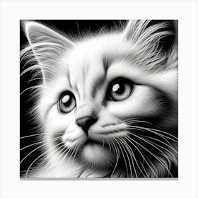 White Cat 4 Canvas Print