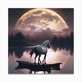 Horse On A Boat Canvas Print