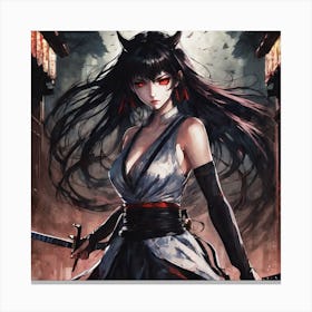Samurai Girl 5 Canvas Print